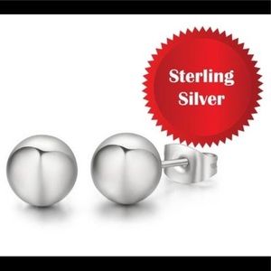 Solid Sterling Silver 6mm Polish Ball Post